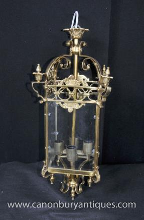 Victorian Brass Lantern Chandelier Sconce Light
